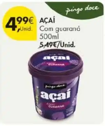 Pingo Doce Açaí pingo doce com guaraná promoção