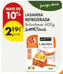 Pingo Doce Lasanha refrigerada bolonhesa pingo doce promoção