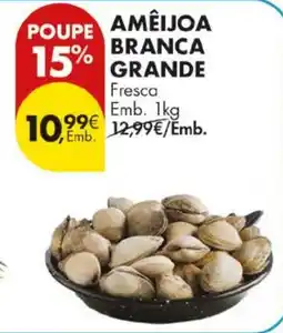 Pingo Doce amêijoa branca grande promoção