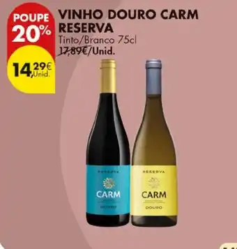 Pingo Doce vinho douro carm reserva promoção