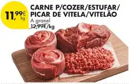 Pingo Doce carne p/cozer/estufar/picar de vitela/vitelão promoção