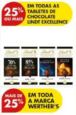 Pingo Doce Tabletes de chocolate lindt excellence promoção