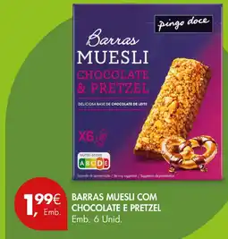 Pingo Doce Barras muesli chocolate e pretzel pingo doce promoção
