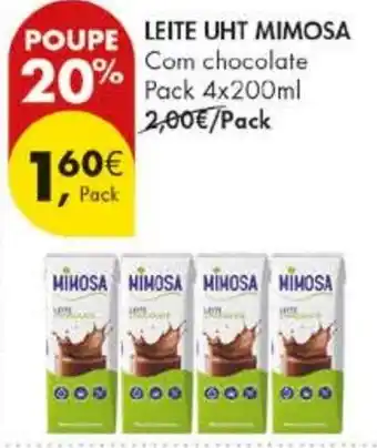 Pingo Doce Leite uht mimosa com chocolate promoção