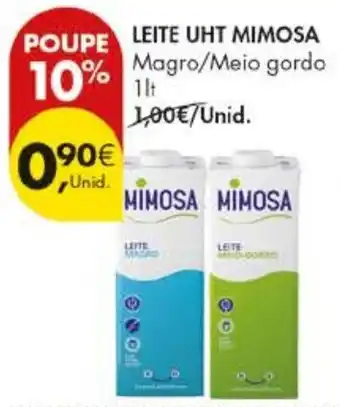 Pingo Doce Leite uht mimosa magro/meio gordo promoção