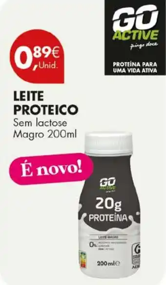 Pingo Doce Leite proteico go active promoção