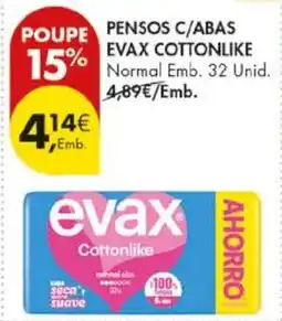 Pingo Doce Pensos c/abas evax cottonlike promoção