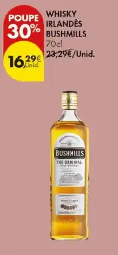 Pingo Doce whisky irlandês bushmills promoção