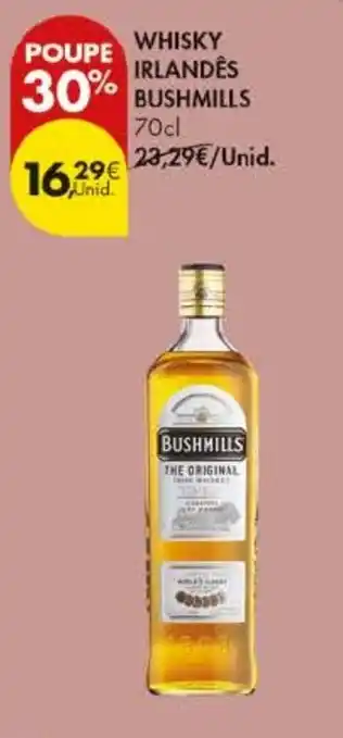 Pingo Doce whisky irlandês bushmills promoção