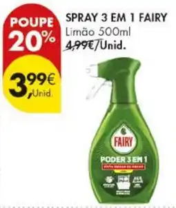 Pingo Doce spray 3 em 1 fairy promoção
