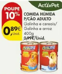 Pingo Doce comida humida p/cão adulto galinha e cereais promoção