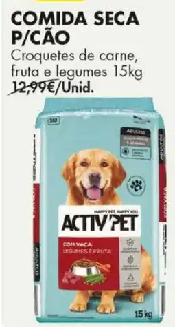 Pingo Doce Activ pet comida seca p/cão com vaca legumes e fruta promoção
