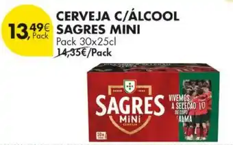 Pingo Doce Cerveja c/álcool sagres mini promoção