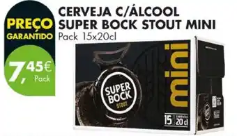 Pingo Doce cerveja c/álcool super bock stout mini promoção