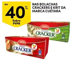 Continente Bolachas crackers e krit da marca cuétara promoção