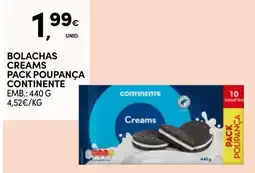 Continente Bolachas creams pack poupança continente promoção