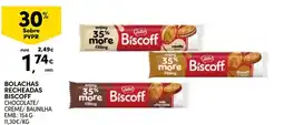 Continente Biscoff bolachas recheadas chocolate/creme/baunilha promoção