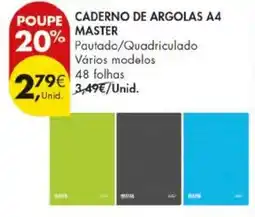 Pingo Doce caderno de argolas a4 master promoção