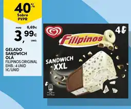 Continente gelado sandwich ola filipinos original promoção