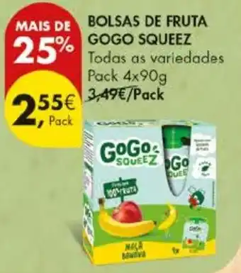 Pingo Doce Bolsas de fruta gogo squeeze promoção