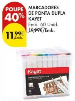 Pingo Doce Marcadores de ponta dupla kayet promoção