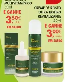 Pingo Doce Creme de rosto ultra ligeiro revitalizante promoção