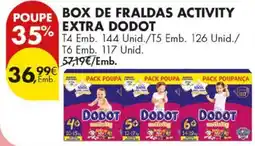 Pingo Doce box de fraldas activity extra dodot promoção