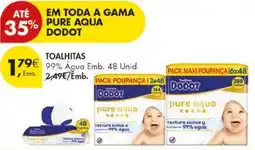 Pingo Doce toalhitas pure aqua dodot promoção