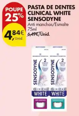 Pingo Doce pasta de dentes clinical white sensodyne promoção
