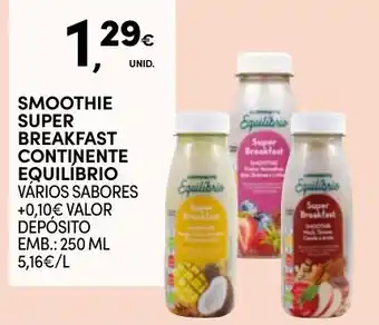 Smoothie super breakfast continente equilíbrio