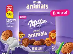 Pingo Doce Bolachas milka mini animals promoção