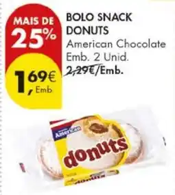 Pingo Doce Bolo snack donuts american chocolate promoção