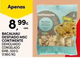 Continente Bacalhau desfiado msc continente promoção