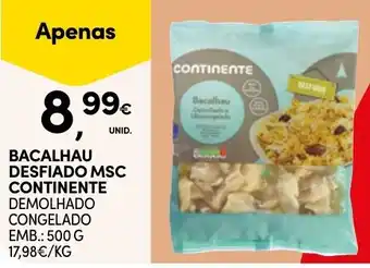Continente Bacalhau desfiado msc continente promoção