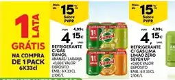 Continente refrigerante c/gás sumol ananas/ laranja promoção