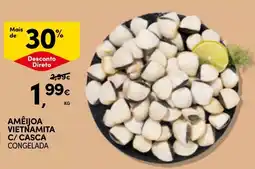 Continente Amêijoa vietnamita c/ casca congelada promoção