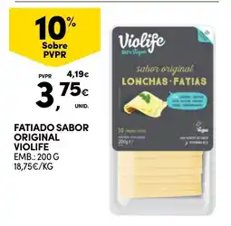 Continente Fatiado sabor original violife promoção