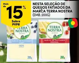 Continente Queijos fatiados da marca terra nostra promoção
