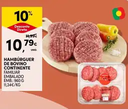 Continente Hambúrger de bovino continente promoção