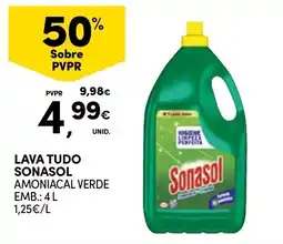 Continente Lava tudo sonasol amoniacal verde promoção