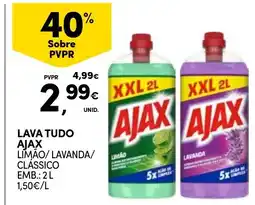 Continente Lava tudo ajax limão/lavanda/clássico promoção