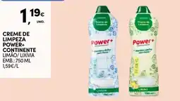 Continente Creme de limpeza power+ continente promoção