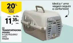 Continente transportadora mimau p/ cão pequeno/ gato panzer promoção