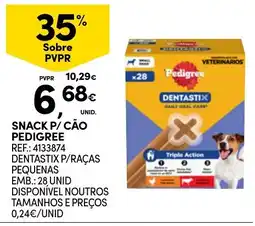 Continente Snack p/ cão pedigree dentastix p/ raças pequenas promoção