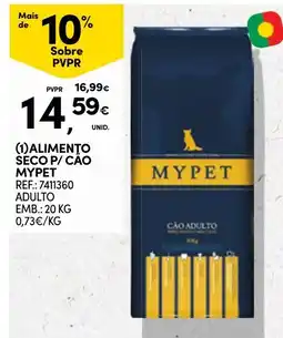 Continente alimento seco p/ cão mypet promoção