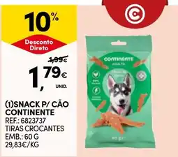 Continente Snack p/ cão continente promoção