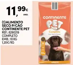 Continente alimento seco p/cão continente pet promoção