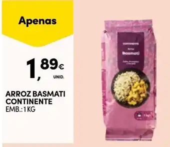 Continente arroz basmati continente promoção