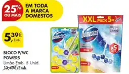 Pingo Doce Bloco p/wc power5 domestos promoção