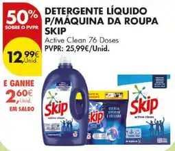 Pingo Doce Detergente líquido p/máquina da roupa skip active clean promoção